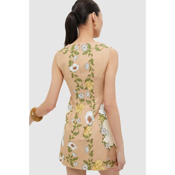 CLEA Verona Floral Rivera Mini Dress NWT L Tuckernuck $520 Retail - Picture 2 of 7